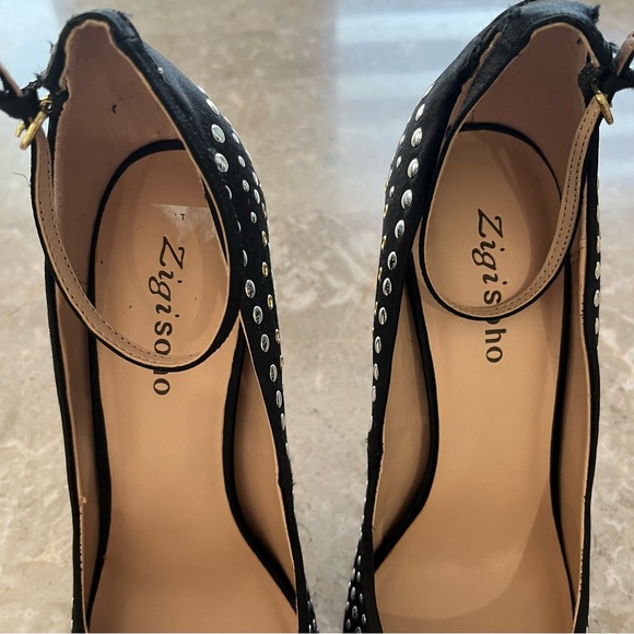 Ziti Soho all over studs ankle strap heels size 8.5 - Picture 3 of 6